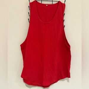Men’s Red Sleeveless Shirt Size Medium